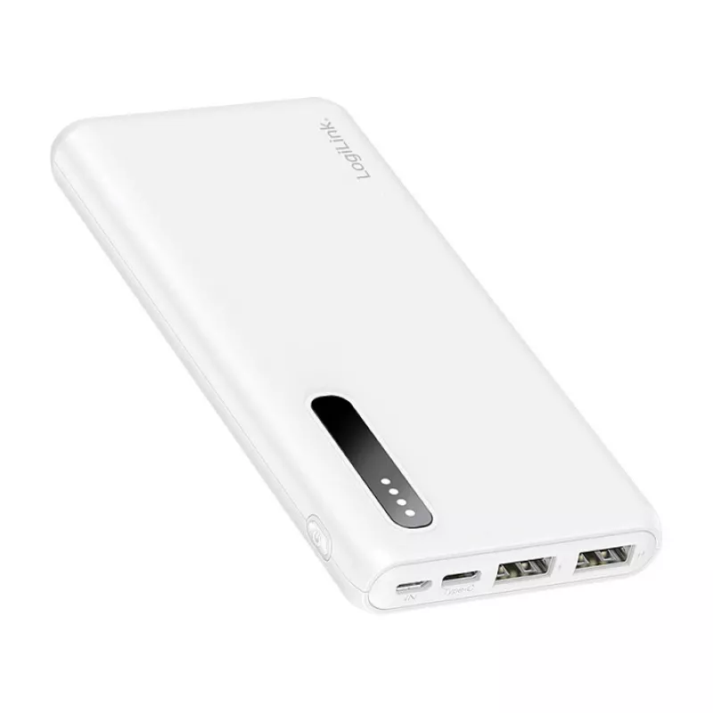 Logilink Power bank mobile, LiPo, 8000 mAh, bianco