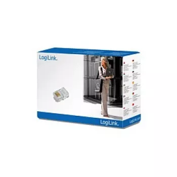 LogiLink Connettore modulare per cavo piatto, RJ12 6P6C (MP0019)