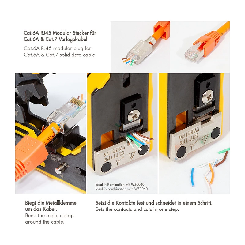 LogiLink connettore modulare RJ45 Cat.6A STP Pass Through, confezione da 10