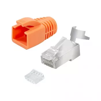 LogiLink connettore modulare RJ45 Cat.6A STP Pass Through, confezione da 10
