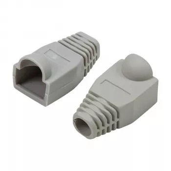 LogiLink gommino per connettore RJ45 modulare 6,5 mm grigio, 50 pz