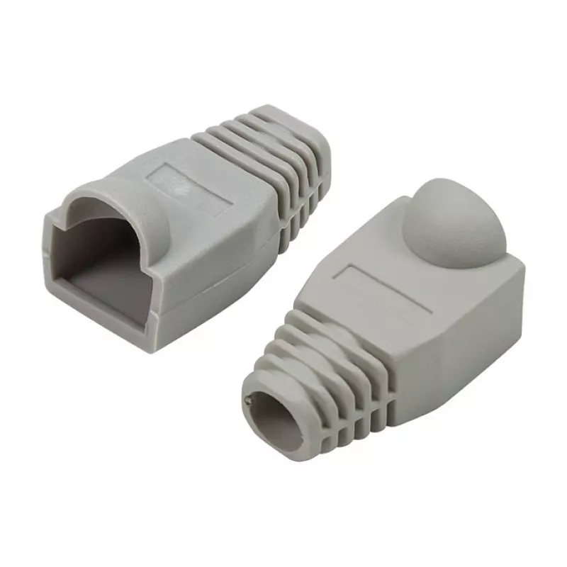 LogiLink gommino per connettore RJ45 modulare 6,5 mm grigio, 50 pz