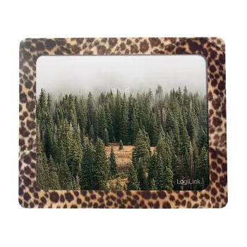 Logilink Tappetino mouse con cornice per foto, design leopardo, extra sottile