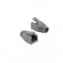 LogiLink MP0034 Guaina modulare antitorsione per connettore modulare RJ45 Cat.6, 8,0mm, grigio, confezione da 10