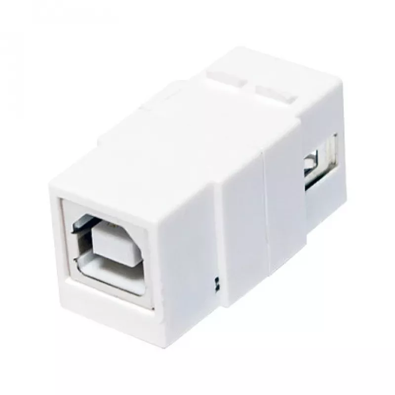 LogiLink NK0017 modulo keystone USB 2.0 Type-A femmina a Type-B femmina, bianco
