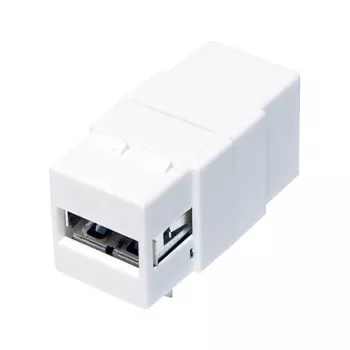 LogiLink NK0017 modulo keystone USB 2.0 Type-A femmina a Type-B femmina, bianco