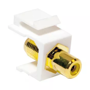 LogiLink NK0026 Modulo accoppiatore Keystone RCA femmina su F femmina, giallo