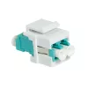 LogiLink NK0031 adattatore in fibra ottica Keystone LC-Duplex multimodale OM3/OM4, aqua