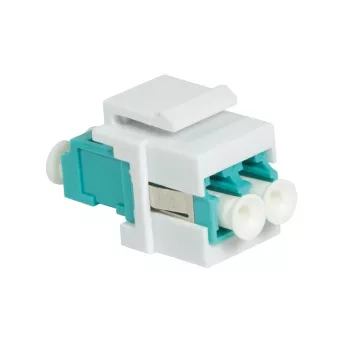 LogiLink NK0031 adattatore in fibra ottica Keystone LC-Duplex multimodale OM3/OM4, aqua