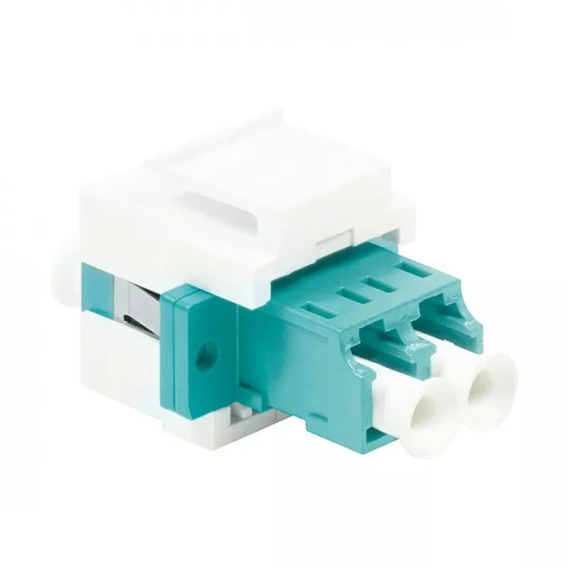 LogiLink NK0031 adattatore in fibra ottica Keystone LC-Duplex multimodale OM3/OM4, aqua