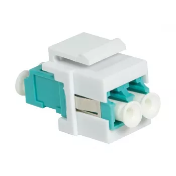 LogiLink NK0031 adattatore in fibra ottica Keystone LC-Duplex multimodale OM3/OM4, aqua
