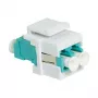 LogiLink NK0031 adattatore in fibra ottica Keystone LC-Duplex multimodale OM3/OM4, aqua