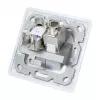 LogiLink NK4020 presa a parete keystone, da incasso, 2 moduli, bianco segnale