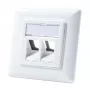 LogiLink NK4020 presa a parete keystone, da incasso, 2 moduli, bianco segnale