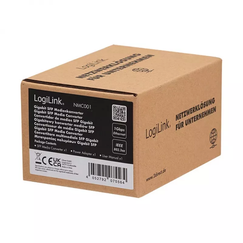 Logilink NMC001 Convertitore di media Gigabit RJ45 a SFP