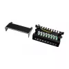 LogiLink NP0017B patch panel – 8 porte Cat6 STP, montaggio a parete/sotto scrivania, nero