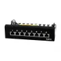 LogiLink NP0017B patch panel – 8 porte Cat6 STP, montaggio a parete/sotto scrivania, nero