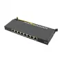 LogiLink NP0064B patch panel da scrivania, 8 porte Cat6A STP, 0.5 HE, nero