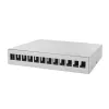 LOGILINK NP0094 Consolidation Point Box 12 porte, montaggio a tavolo/parete/guida DIN, grigio chiaro