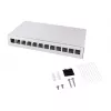 LOGILINK NP0094 Consolidation Point Box 12 porte, montaggio a tavolo/parete/guida DIN, grigio chiaro