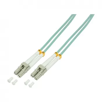 LogiLink cavo patch in fibra ottica OM3 LC/LC duplex 40m aqua
