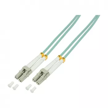 LogiLink OM3 LC/LC Duplex Multimode Cavo patch in fibra ottica 20m Aqua