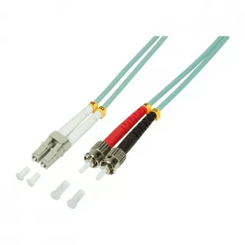 LogiLink OM3 LC/ST duplex fibra ottica multimodale patch cord, 2 m, LSZH, acqua