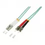 LogiLink OM3 LC/ST duplex fibra ottica multimodale patch cord, 2 m, LSZH, acqua
