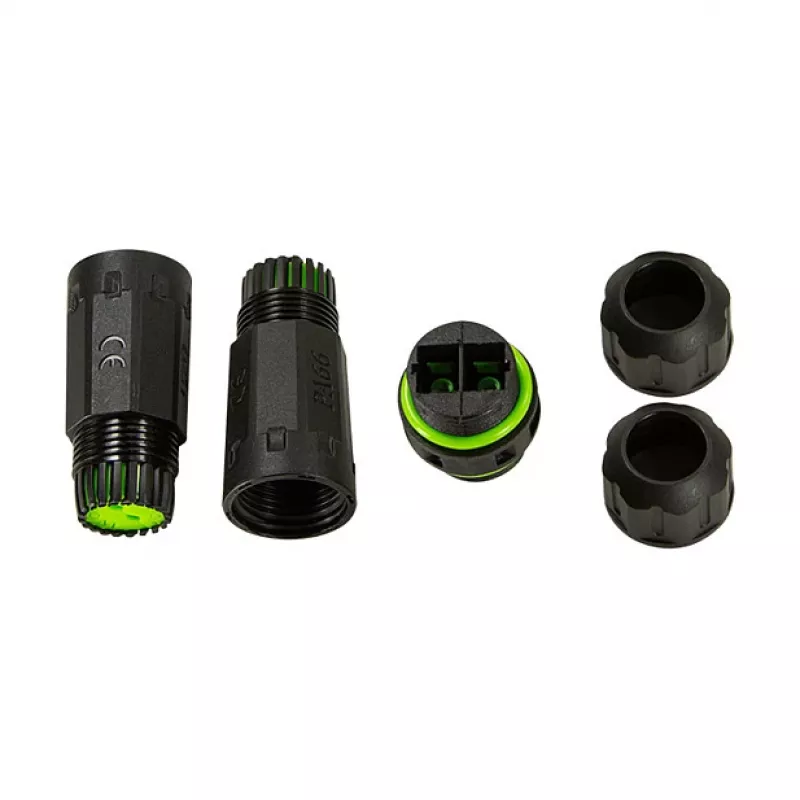 LOGILINK connettore in fibra ottica duplex SC da esterno con 2 pressacavi, IP67, nero
