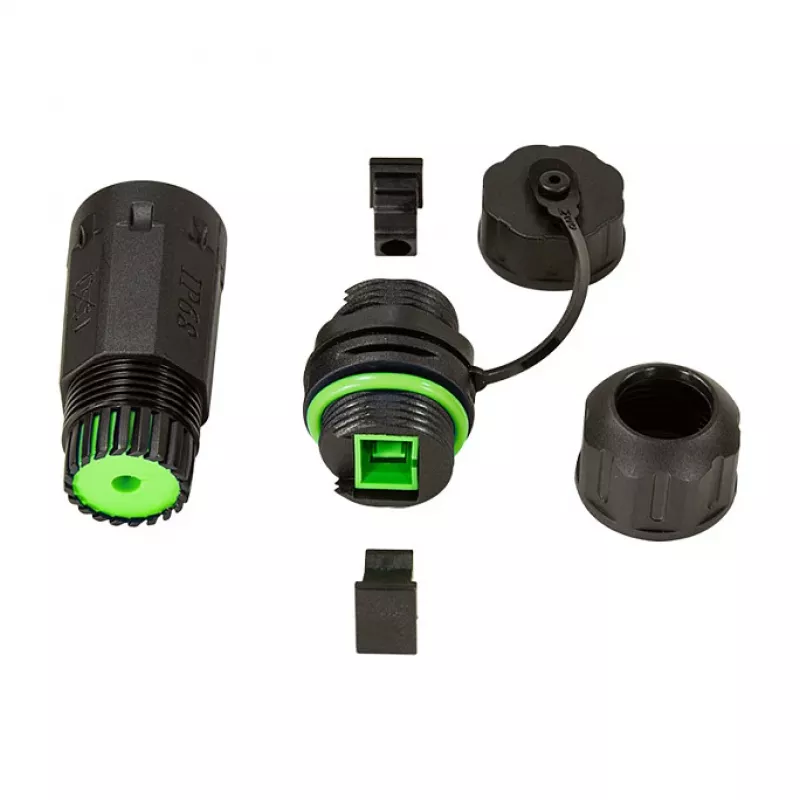 LOGILINK Connettore SC simplex in fibra ottica per esterni con pressacavo e tappo parapolvere