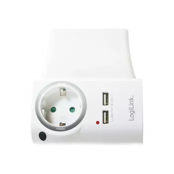 LOGILINK PA0165 caricabatterie USB-A 10,5 W con base di ricarica (bianco)