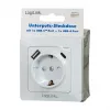 LOGILINK PA0253 presa a muro con 1 presa Schuko, 1 porta di ricarica USB-A e 1 USB-C, 3,1 A, bianco