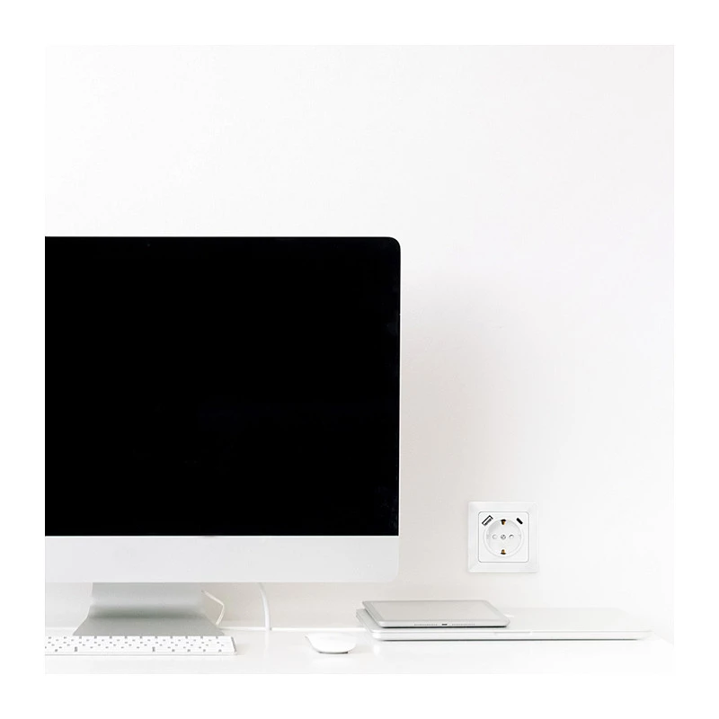 LOGILINK PA0253 presa a muro con 1 presa Schuko, 1 porta di ricarica USB-A e 1 USB-C, 3,1 A, bianco