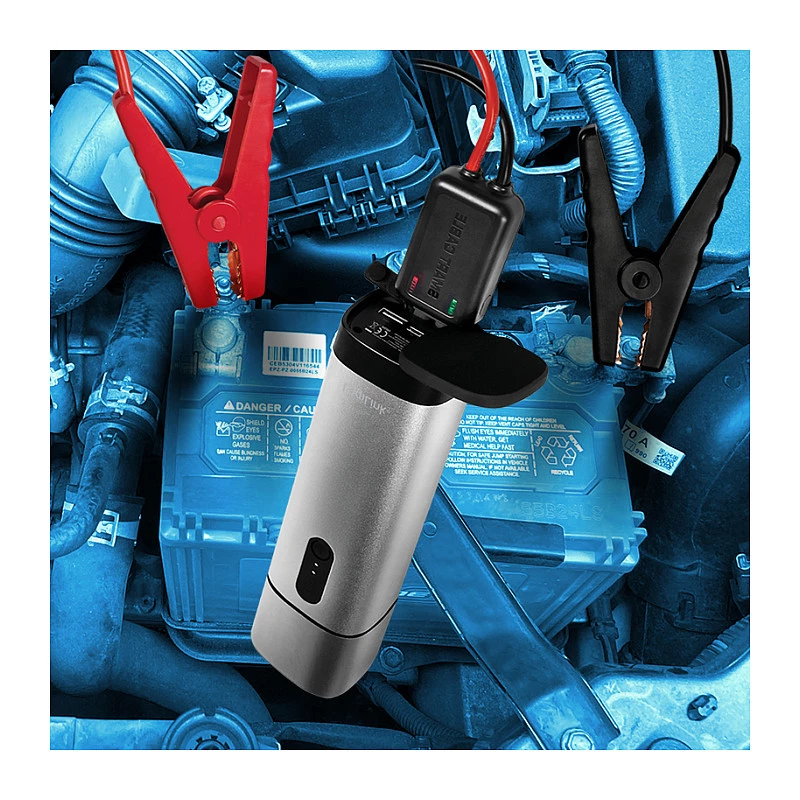 LogiLink PA0266 avviatore di emergenza per auto e power bank, 10000 mAh, torcia LED