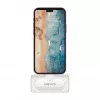 LogiLink PA0349W power bank portatile, 5000 mAh, LiPo, connettore USB-C pieghevole integrato e porta USB-C, bianco