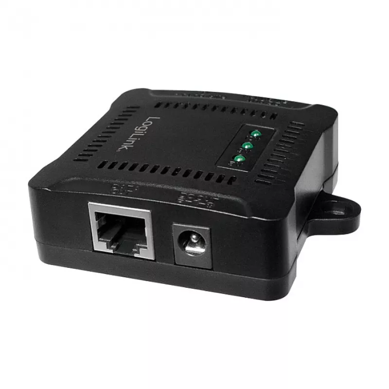 LogiLink POE005 splitter PoE, 1 porta Gigabit, max 24 W, IEEE 802.3af/at, nero