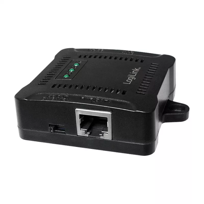 LogiLink POE005 splitter PoE, 1 porta Gigabit, max 24 W, IEEE 802.3af/at, nero