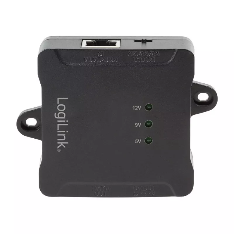 LogiLink POE005 splitter PoE, 1 porta Gigabit, max 24 W, IEEE 802.3af/at, nero