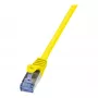 LogiLink PrimeLine Cat.6A S/FTP cavo patch, 0,25 m, giallo