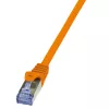 LogiLink CQ3018S PrimeLine cavo patch Cat.6A S/FTP PIMF, 10G, RJ45, senza alogeni, 0,25 m, arancione