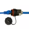 LogiLink Professional Cat.6A STP Keystone Jack RJ45, IP68 Industrial Outdoor, senza attrezzi, pressofusione di zinco, nero