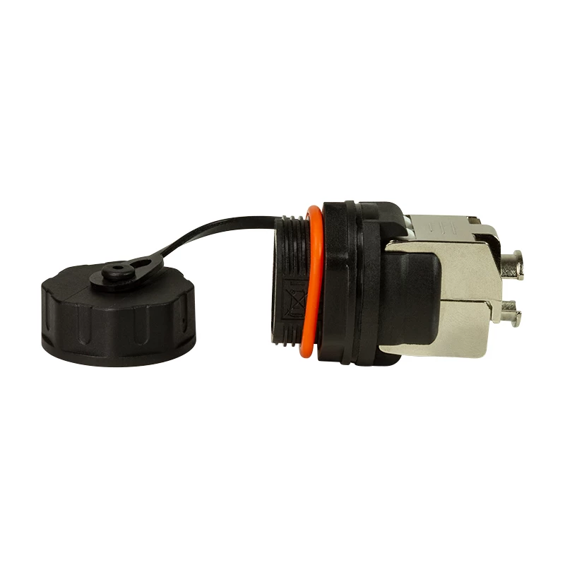 LogiLink Professional Cat.6A STP Keystone Jack RJ45, IP68 Industrial Outdoor, senza attrezzi, pressofusione di zinco, nero