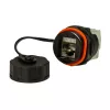 LogiLink Professional Cat.6A STP Keystone Jack RJ45, IP68 Industrial Outdoor, senza attrezzi, pressofusione di zinco, nero