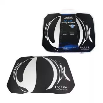 LogiLink Q1 Mate tappetino per mouse da gaming XL – microtessuto, base in gomma antiscivolo, bordi cuciti, sottomano nero