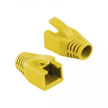 Logilink RJ45 Modular Plug Cable Boot 8mm giallo – Snagless Strain Relief Boot (50 pz.)