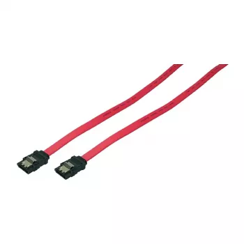 LogiLink Cavo dati SATA III con connettori a blocco, 6 Gbps, rosso, 0,9 m