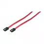 LogiLink Cavo dati SATA III con connettori a blocco, 6 Gbps, rosso, 0,9 m