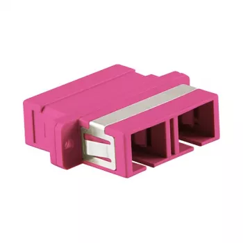 LogiLink Adattatore fibra ottica multimodale SC Duplex OM4 con flangia, viola