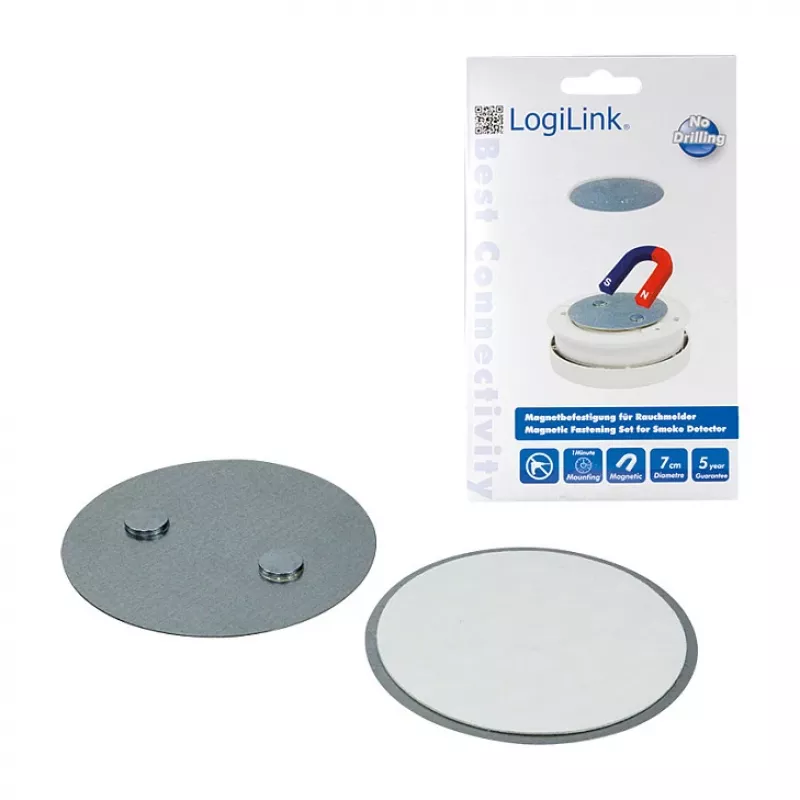 LogiLink SC0005 kit di fissaggio magnetico per rilevatore di fumo