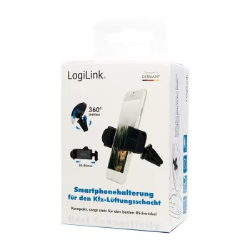LogiLink supporto da ventilazione per auto per smartphone, piccolo